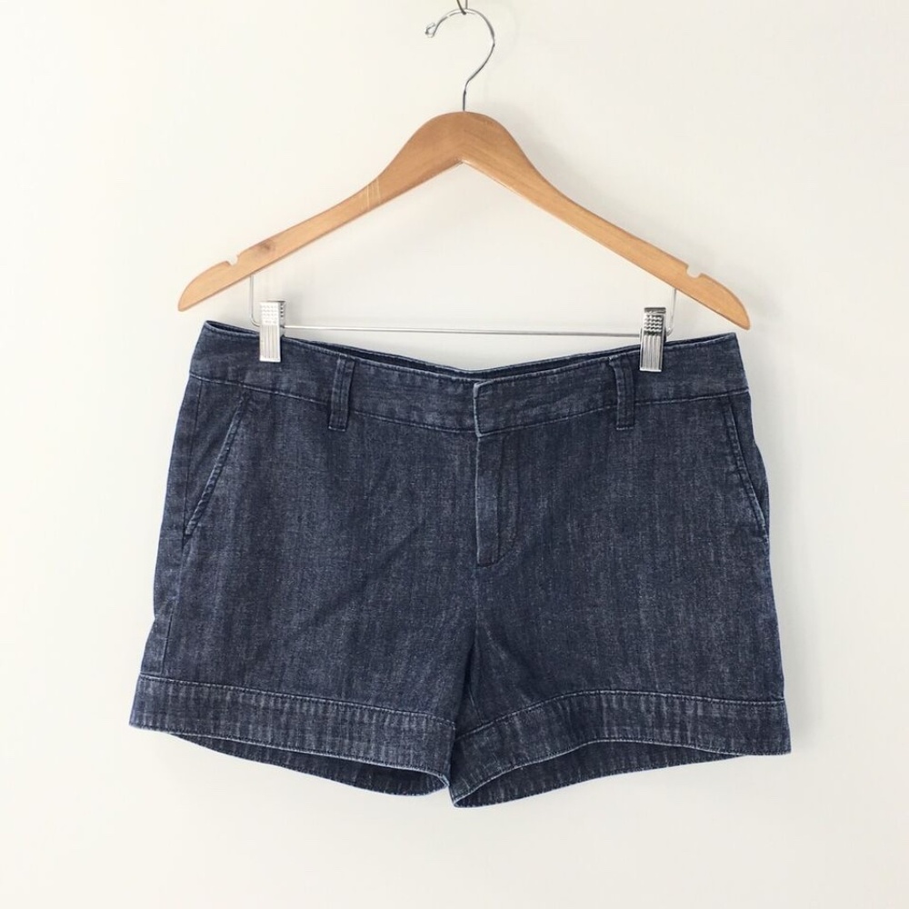 Gap Jean Womens Denim Shorts Boyfriend Pockets Dark Blue Sz 10